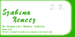 szabina nemetz business card